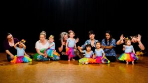 mothers and their daughters. celebrating their love of dance together